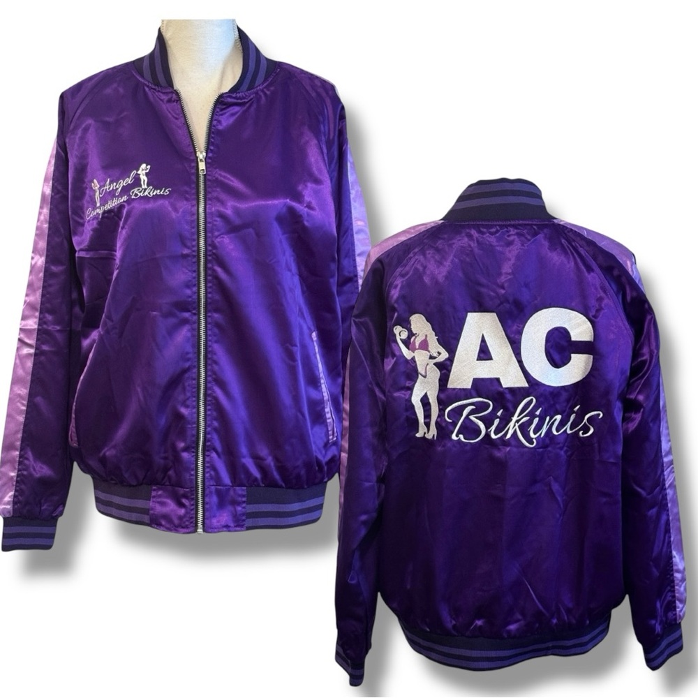 Angel Competition Bikinis Purple Satin Jacket